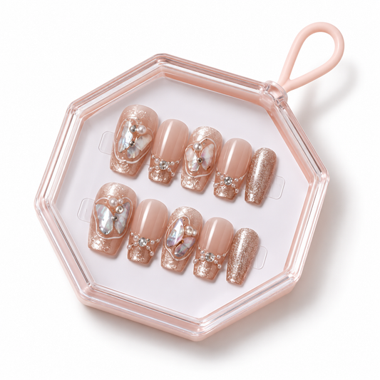 Octagonal Press-On Nail Storage Case