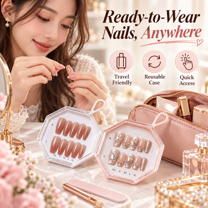 Octagonal Press-On Nail Storage Case