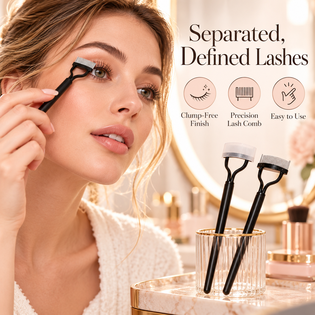 Curved Eyelash Separator Comb