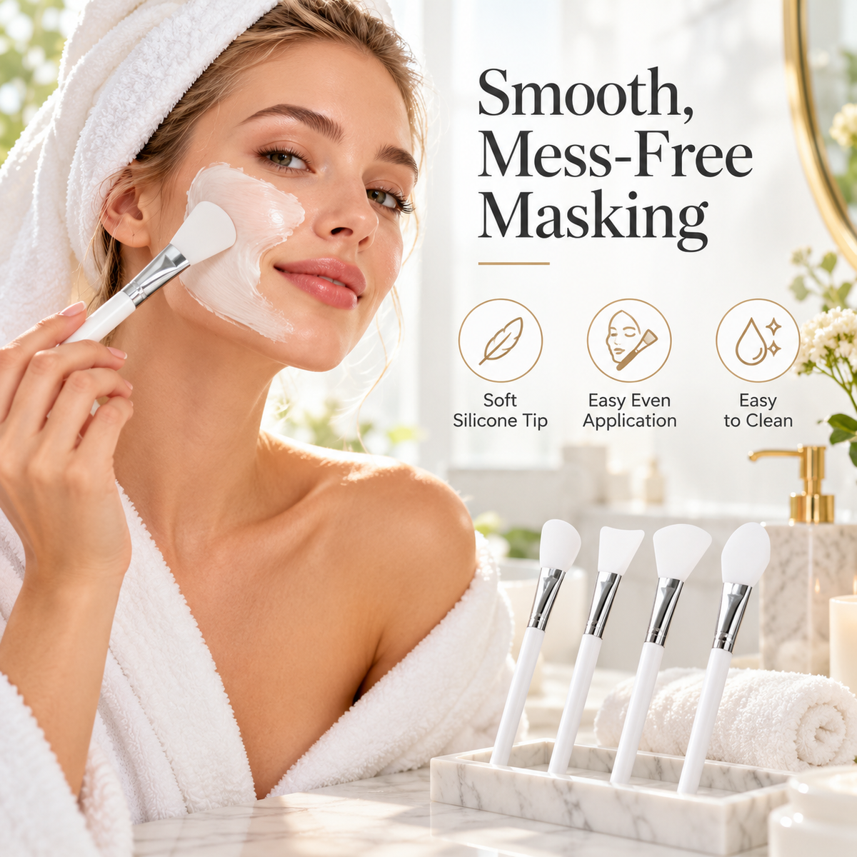 Silicone Facial Mask Brush Set